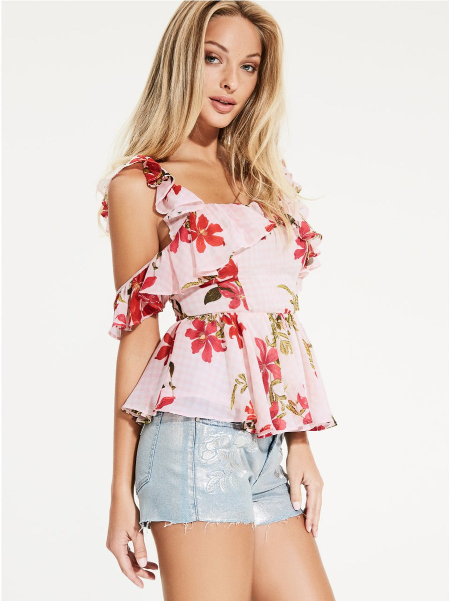 Daydream Chiffon Peplum Top